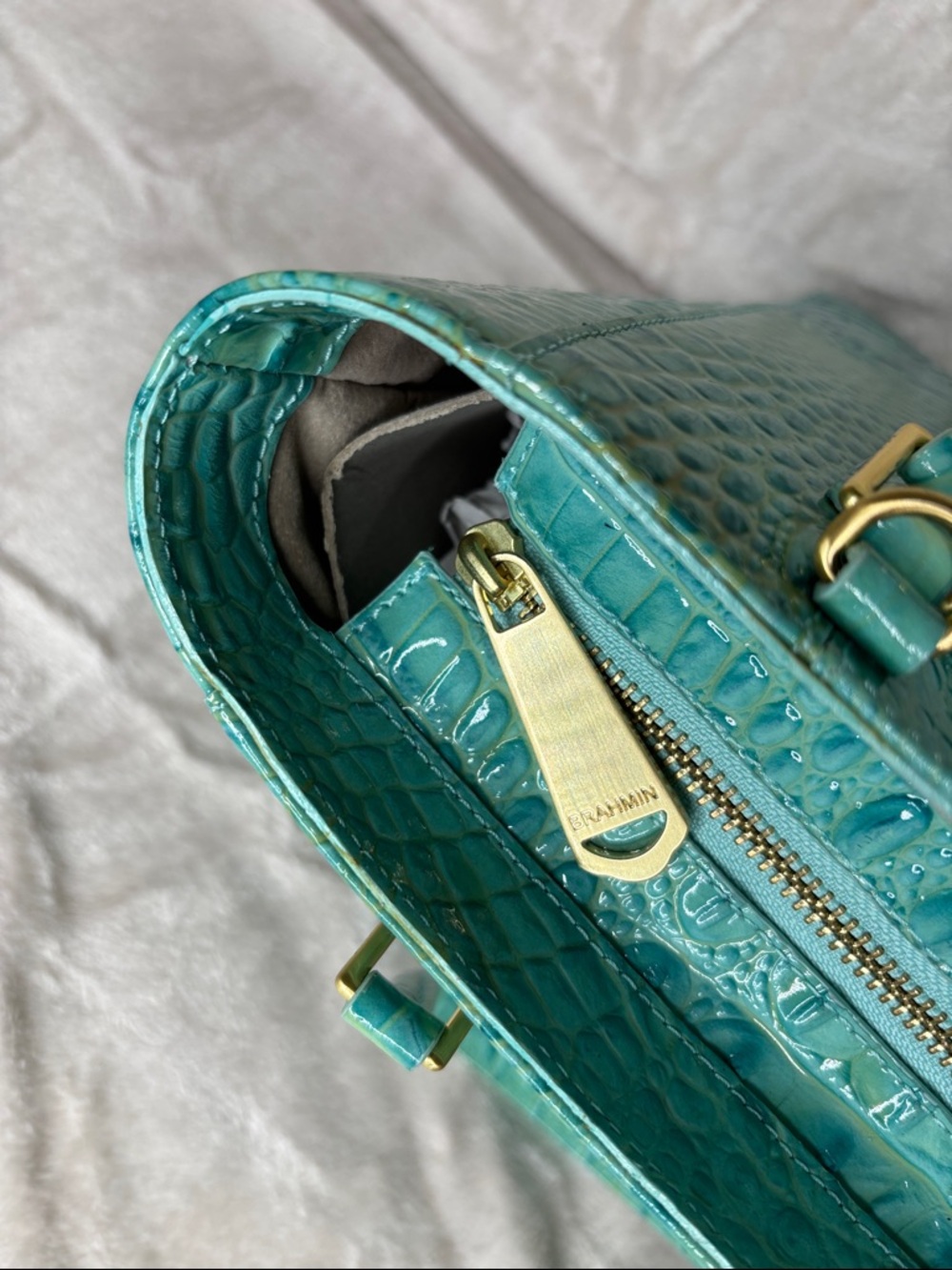 Brahmin Harrison Carryall Glass Glossy Rare Find - Picture 11 of 14